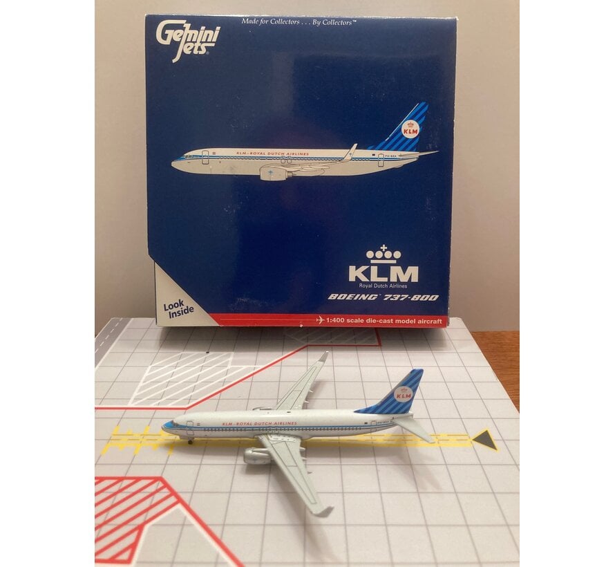 B737-800W KLM PH-BXA Retro stripe tail 1:400 **Collection sale**