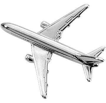 Johnson's Pin Boeing B767 (3-D cast) Silver Plate