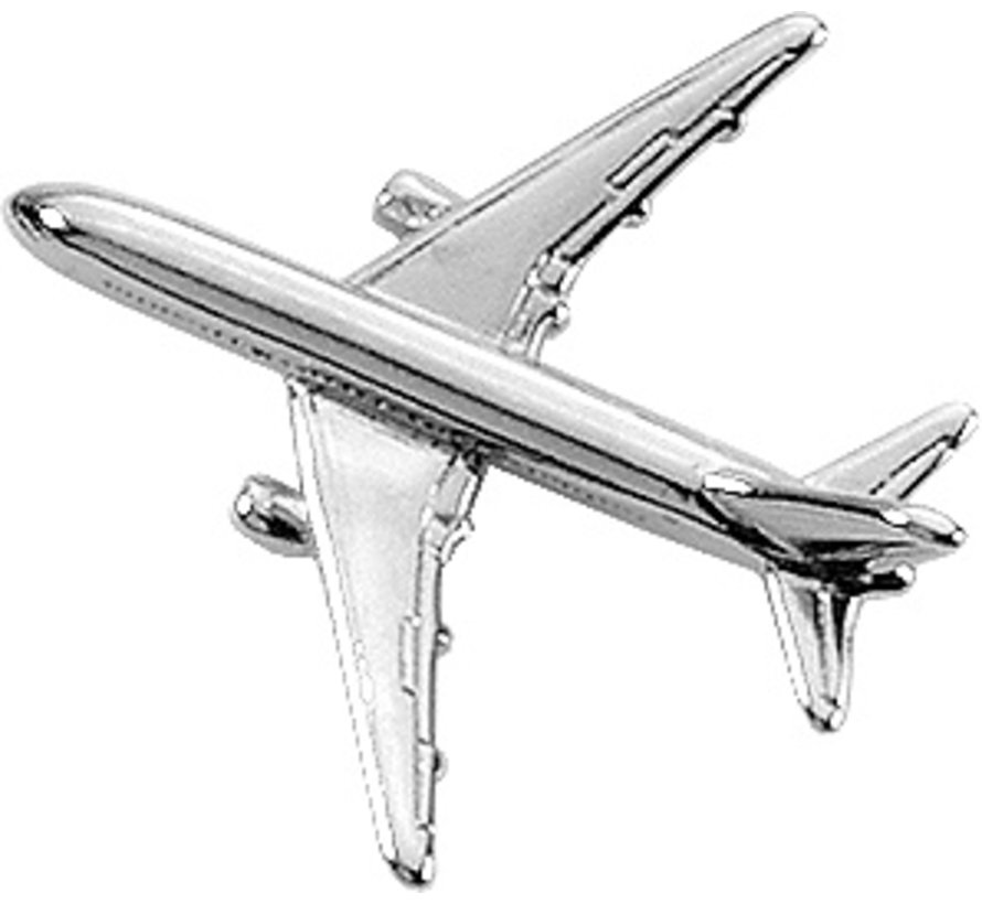 Pin Boeing B767 (3-D cast) Silver Plate