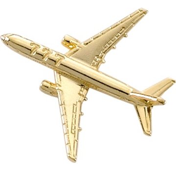 Johnson's Pin Boeing B777 (3-D cast) Gold Plate