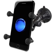 Ram Mounts Phone Mount with low profile Suction Base X-Grip