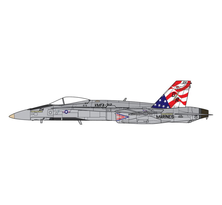 F/A-18C Hornet U.S. Marine Corps 165214 VMFA-312, U.S. flag design on tail 1:72 * Pre-Order
