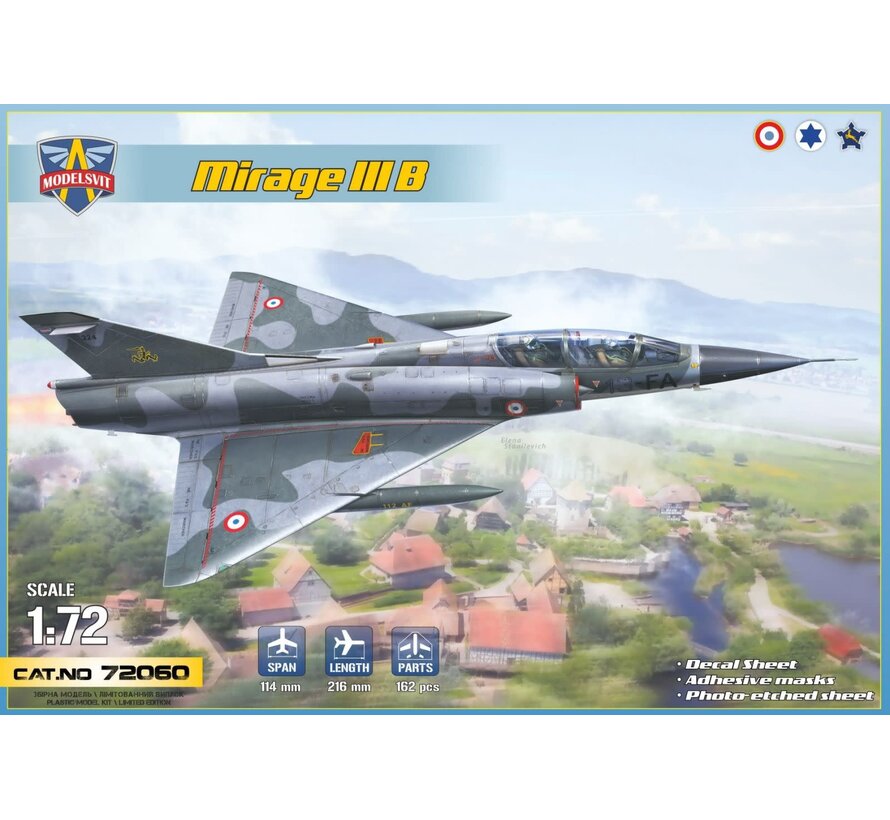 Modelsvit Mirage IIIB operational trainer 1:72