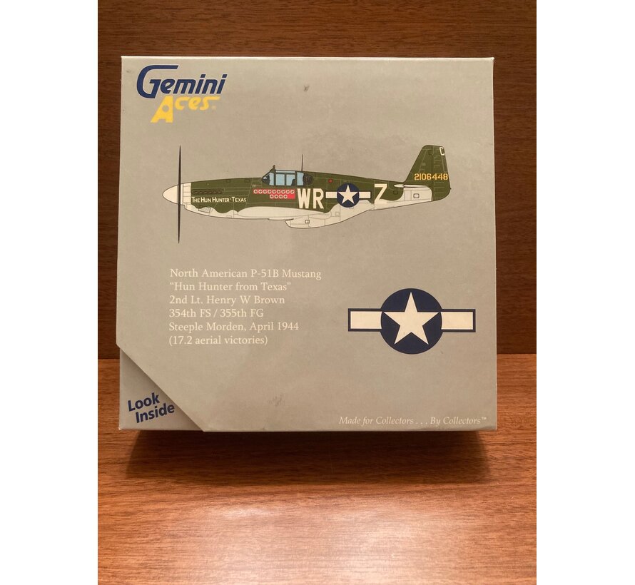 P-51B 2nd Lt. Henry W. Brown "Hun Hunter from Texas" 1:72**Collection sale**