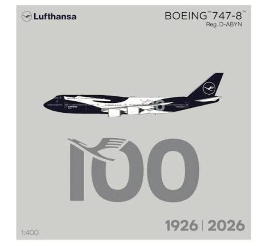B747-8I Lufthansa 100 Years livery D-ABYN 1:400 +New Arrival+