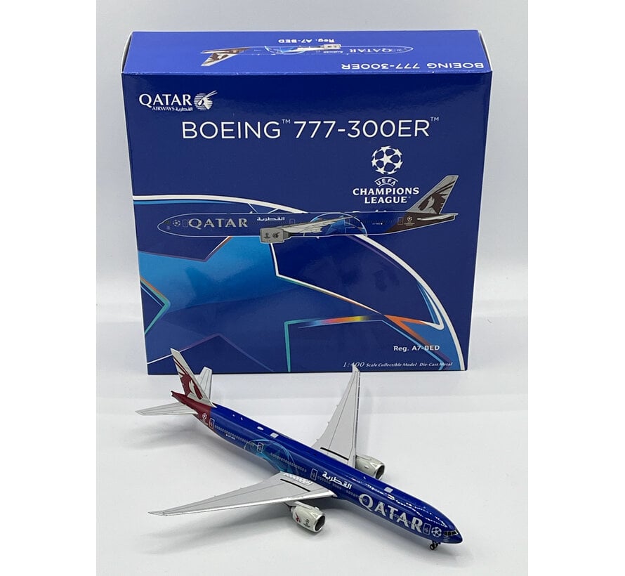 B777-300ER Qatar Airways UEFA Champions League A7-BED 1:400 *New Arrival