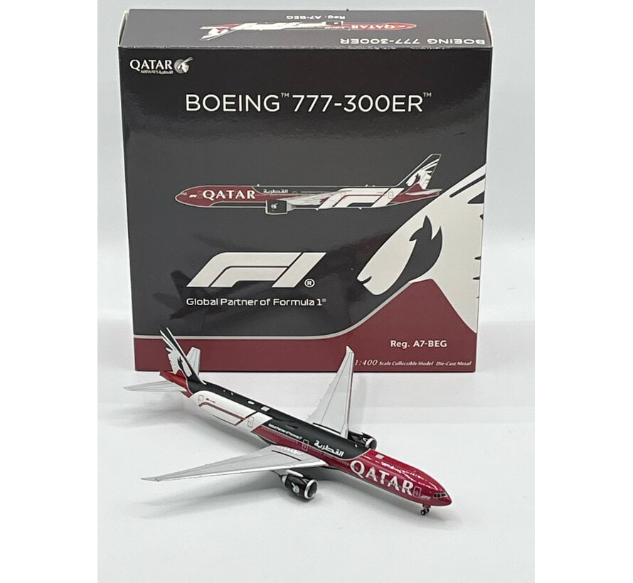 B777-300ER Qatar Airways New Formula 1 livery A7-BEG 1:400 *New Arrival