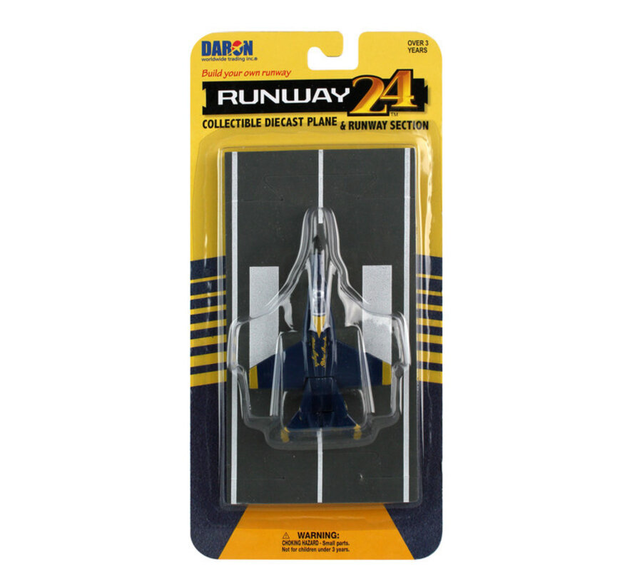 F18 Hornet Blue Angels US Navy with runway