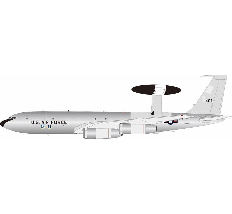 Boeing EC-137D Sentry AEW&C US Air Force 2nd AWACS Prototype 71-1407 1972 1:200 polished +pre-order+