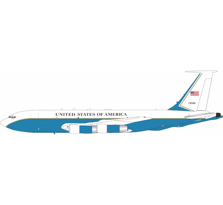 KC135E Stratotanker (B717-148) US Air Force US of A livery Chevron tail 57-2589 1:200 polished +pre-order+