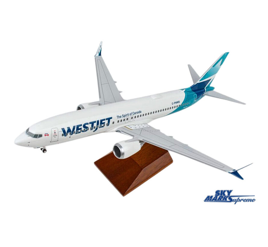 B737-8 MAX WestJet 2018 livery C-FNWD 1:100 Gear+ Stand