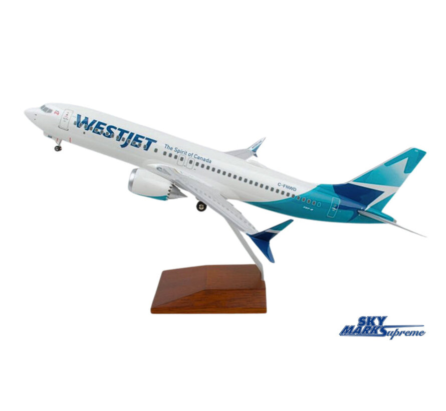 B737-8 MAX WestJet 2018 livery C-FNWD 1:100 Gear+ Stand