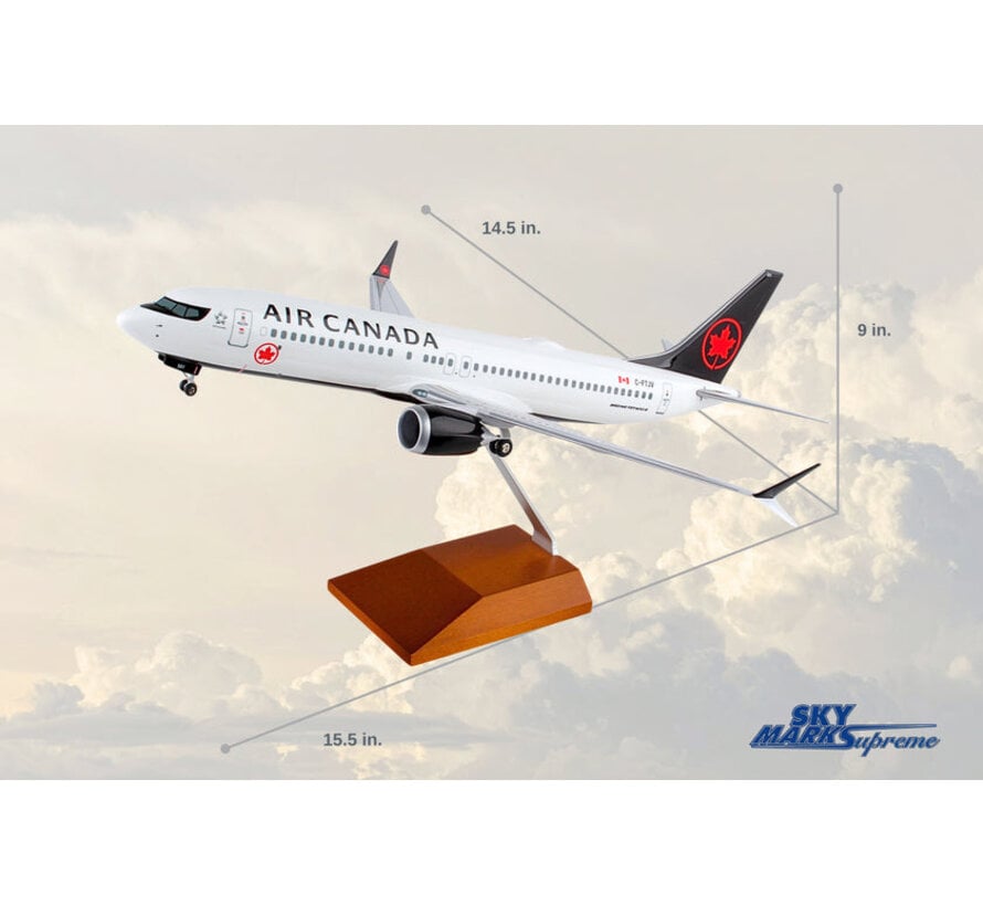 B737-8 MAX Air Canada 2017 Livery 1:100 wood stand