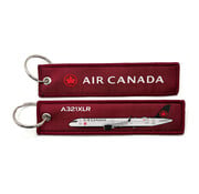 3D Design Deck Keychain A321XLR Air Canada burgundy