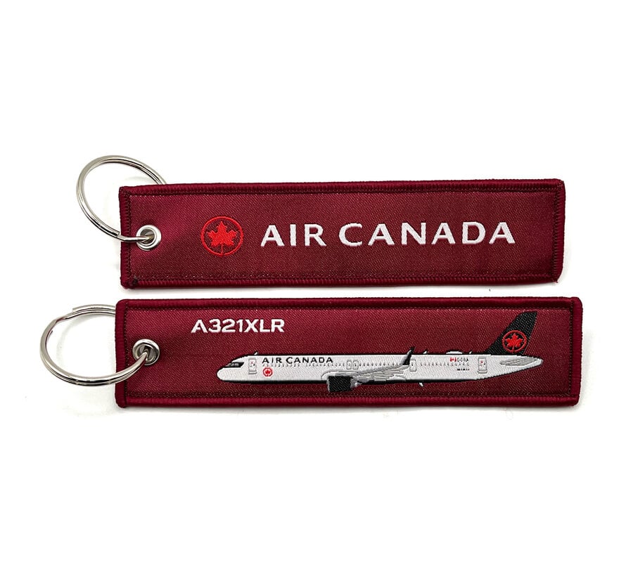 Keychain A321XLR Air Canada burgundy