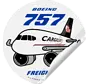 Cargojet B757 Round sticker