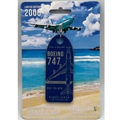 Plane Chains B747-400 KLM PH-BFK royal blue aircraft skin tag
