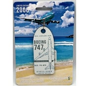 Plane Chains B747-400 KLM PH-BFK white aircraft skin tag