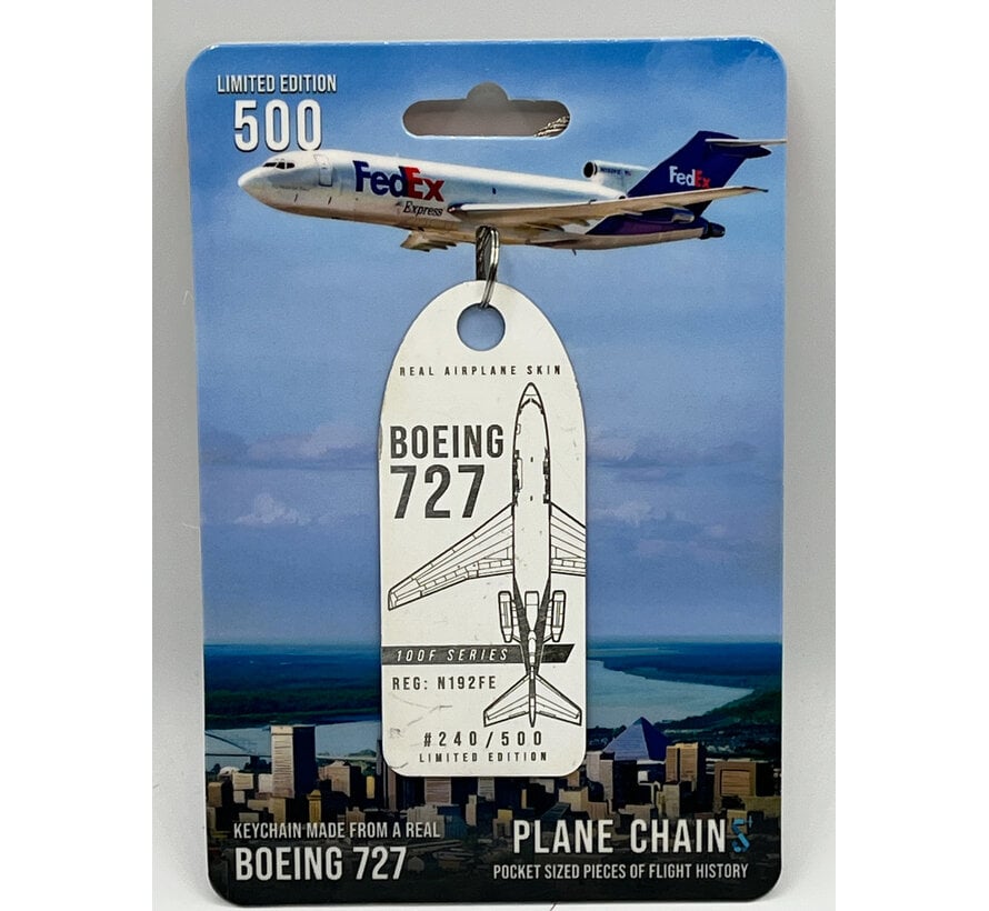 B727-200F FedEx Express N192FE white aircraft skin tag +New Arrival+