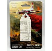 Plane Chains Convair CV580 Conair C-FKFL white aircraft skin tag +New Arrival+