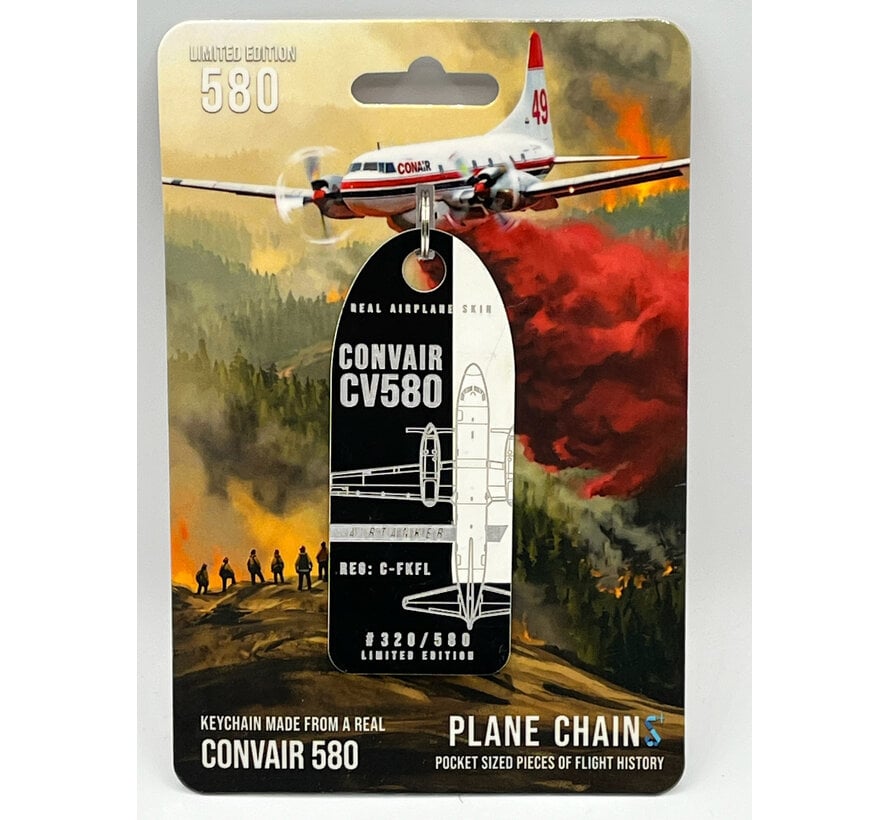 Convair CV580 Conair C-FKFL white / black aircraft skin tag +New Arrival+