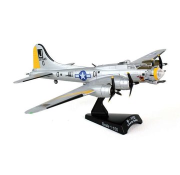 Postage Stamp Models B17G Flying Fortress USAAF Liberty Belle J Silver Yellow J 1:155 with stand