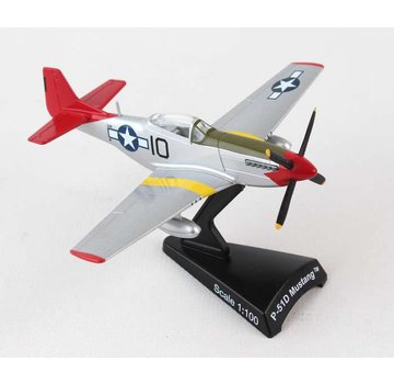 Postage Stamp Models P51D Mustang Tuskegee Airmen Lollipop Red Tail 1:100 with stand