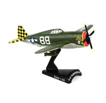 Postage Stamp Models P47 Thunderbolt USAAF Big Stud camouflage 1:100 with stand