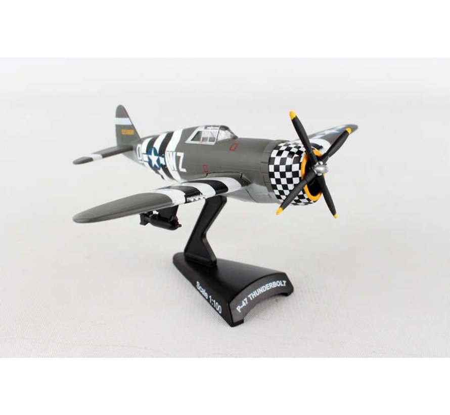 P47 Thunderbolt USAAF SNAFU WZ-D D-Day amouflage 1:100 with stand