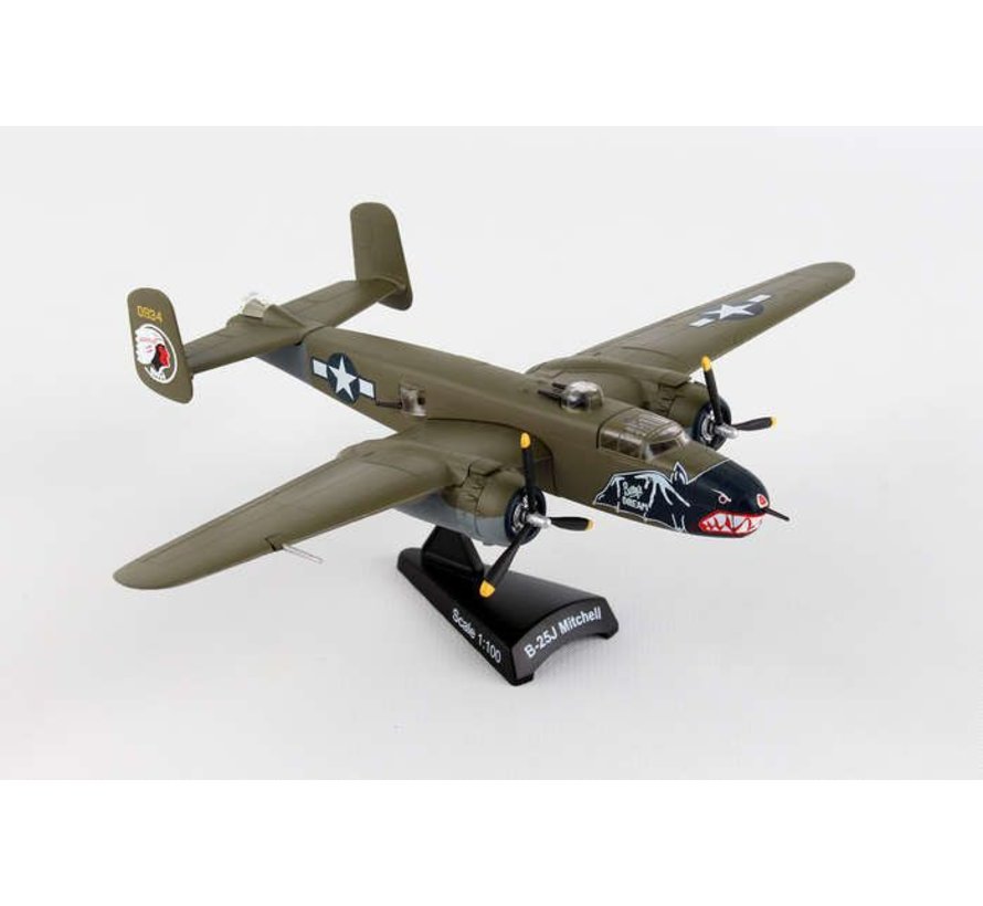 B25J Mitchell USAAF Betty's Dream camouflage 1:100 with stand