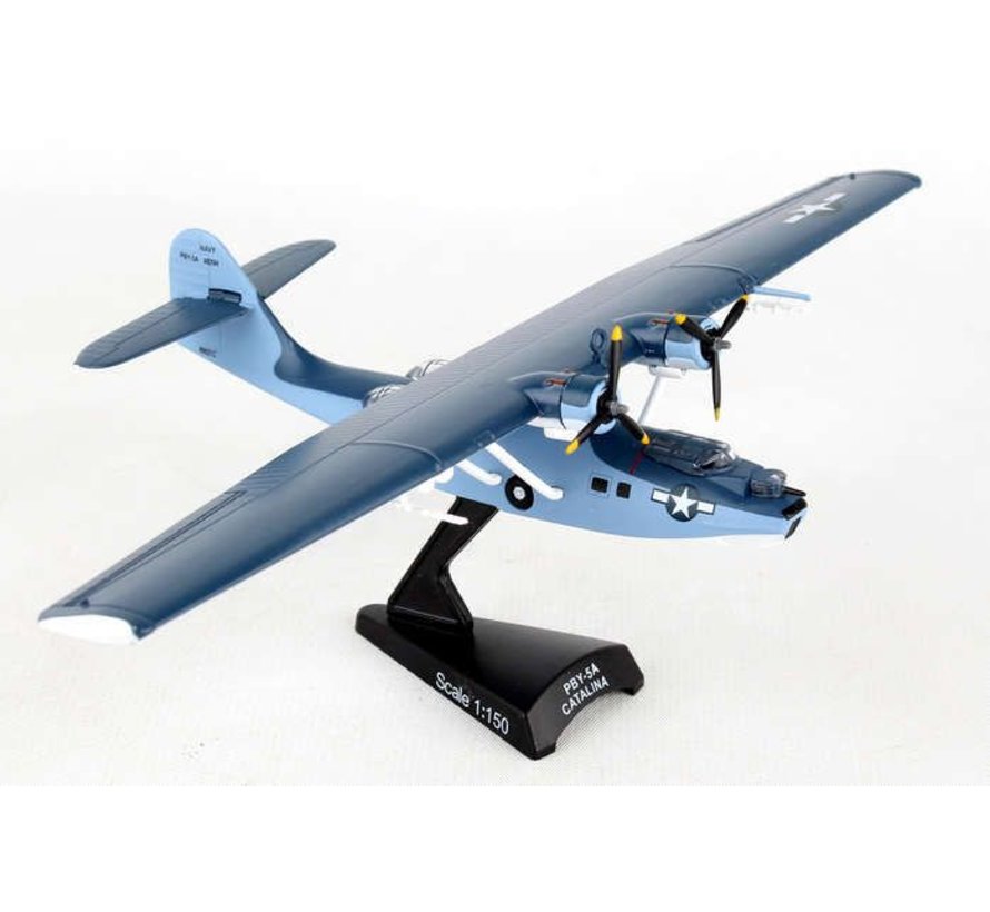 PBY5 Catalina US Navy blue/grey 1:150 with stand