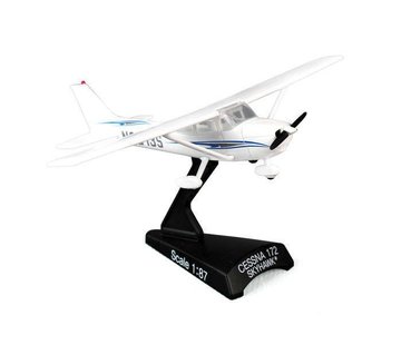 Postage Stamp Models C172 Cessna wavy blue cheatline 1:87 with stand