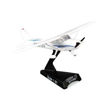 Postage Stamp Models C172 Cessna wavy blue cheatline 1:87 with stand