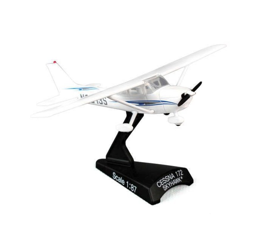 C172 Cessna wavy blue cheatline 1:87 with stand