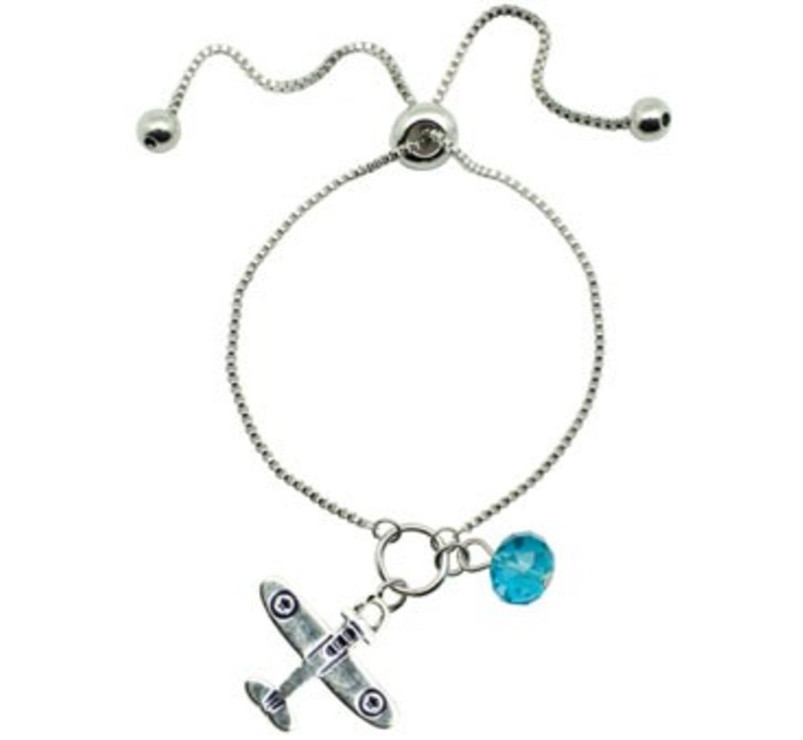 Airplane Lariat Bracelet