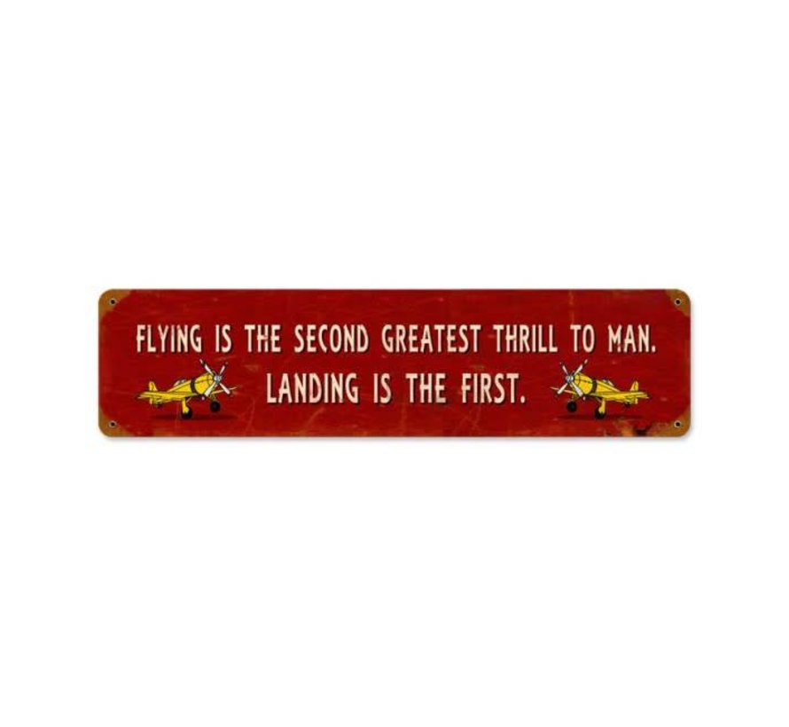 Greatest Thrill Metal Sign