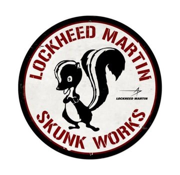 Skunk Works Metal Sign Round