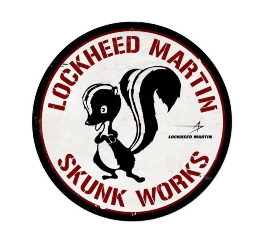 Skunk Works Metal Sign Round