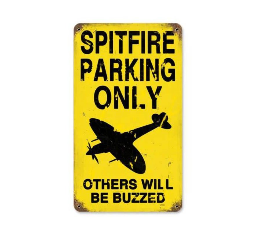 Spitfire Parking Metal Sign