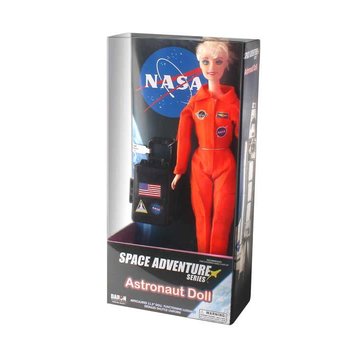 Daron WWT NASA Astronaut Doll (Female) Orange Suit Luggage