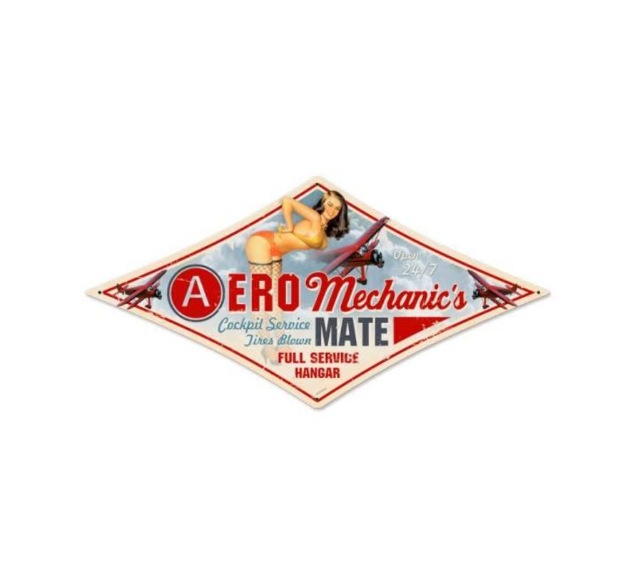 Aero Mechanic's Mate Metal Sign