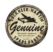 Lockheed Martin Genuine Parts Metal Sign Round