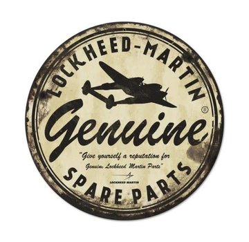 Lockheed Martin Genuine Parts Metal Sign Round