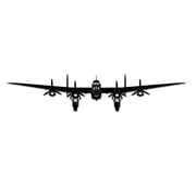 Lancaster Bomber Silhouette Cutout metal