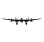 Lancaster Bomber Silhouette Cutout metal