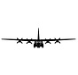 C130 Hercules Silhouette Cutout Metal