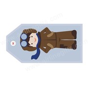 Luggage tag aviator boy