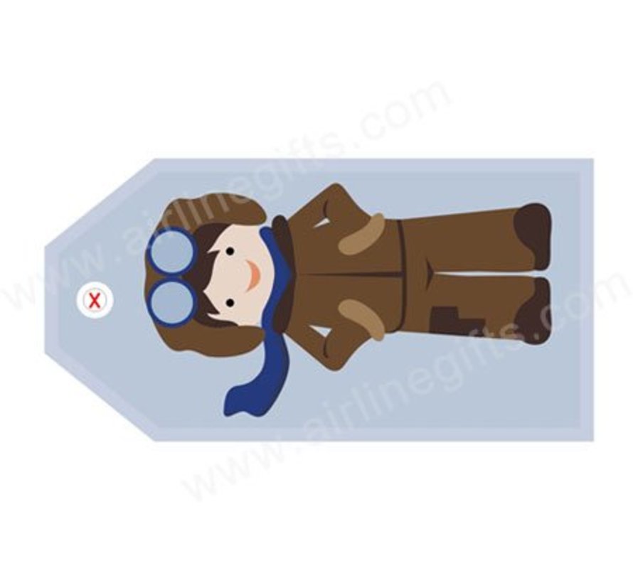 Luggage tag aviator boy