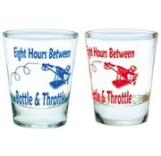 Shot Glass Eight Hours bottle to Throttle (single - blue or red)