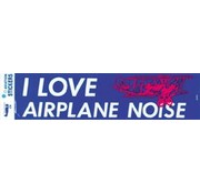 I Love Airplane Noise Bumper Sticker